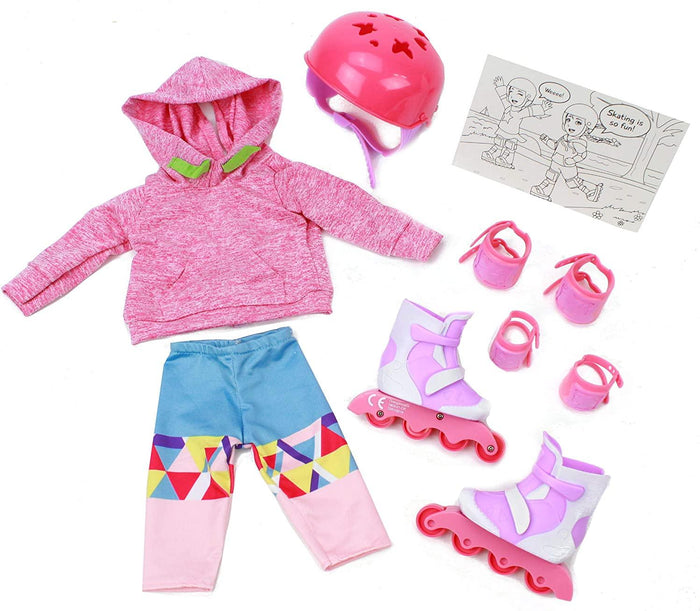 Playtime by Eimmie Playtime Pack Roller Skating 18 Inch Dolls - OrangeOnions Wholesale