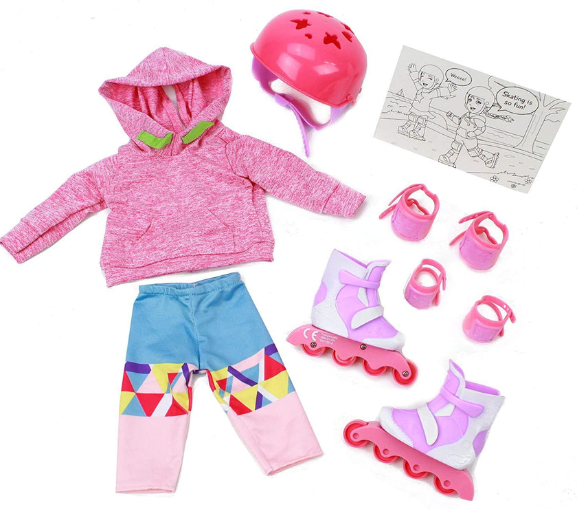 Playtime by Eimmie Playtime Pack Roller Skating 18 Inch Dolls - OrangeOnions Wholesale
