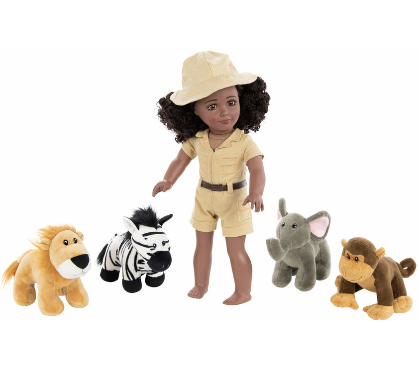 Playtime by Eimmie Playtime Pack Safari Adventure 18 Inch Dolls - OrangeOnions Wholesale