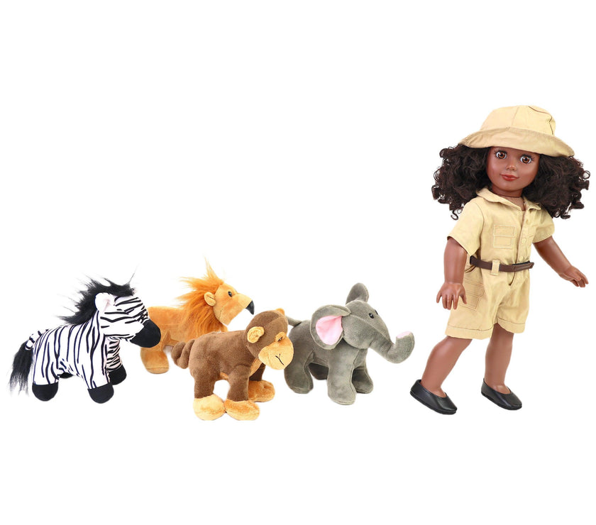 Playtime by Eimmie Playtime Pack Safari Adventure 18 Inch Dolls - OrangeOnions Wholesale
