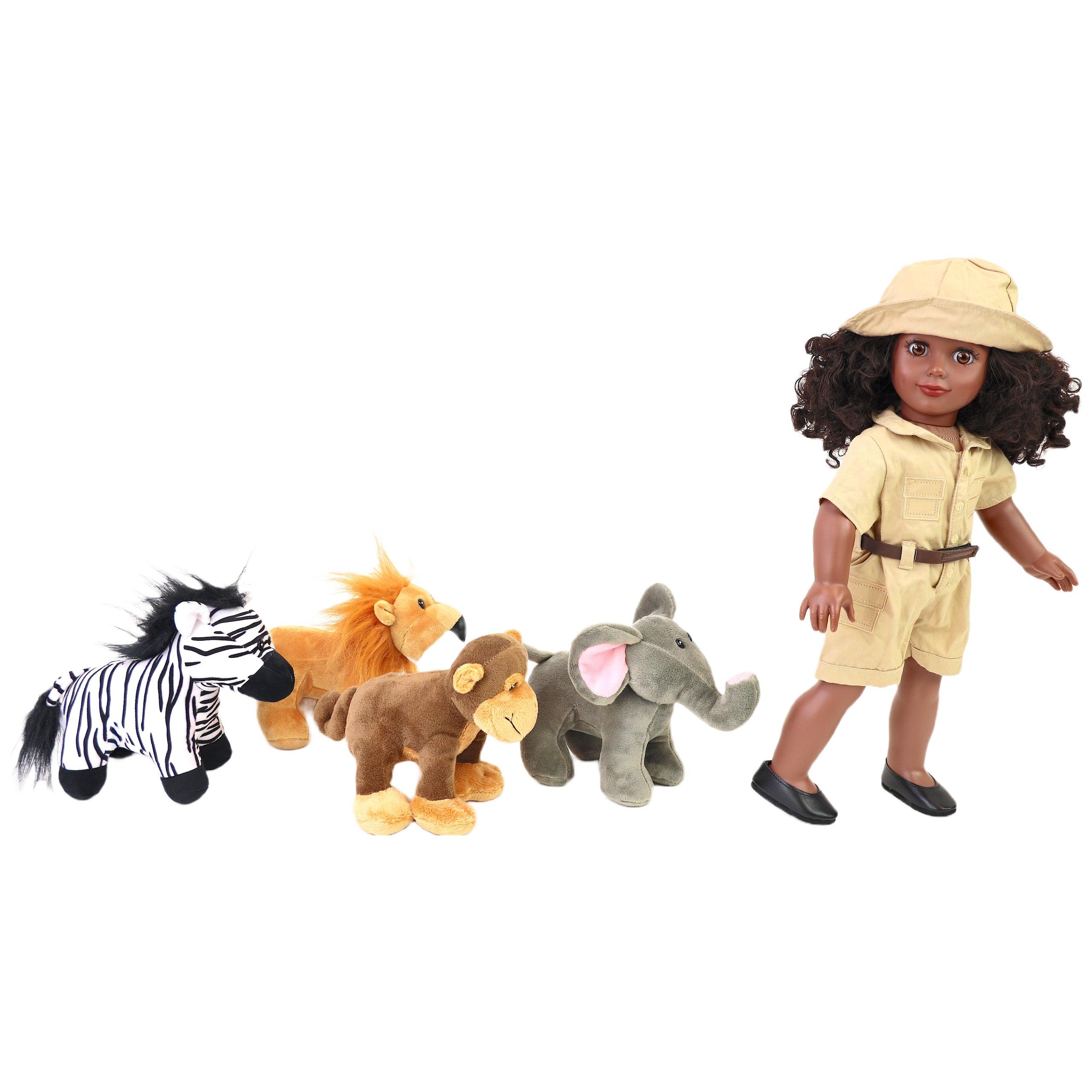Playtime by Eimmie Playtime Pack Safari Adventure 18 Inch Dolls - OrangeOnions Wholesale