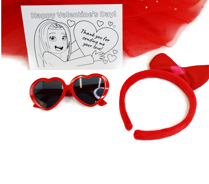 Playtime by Eimmie Playtime Pack Valentine's Day with Matching Child Accessories 18 Inch Dolls - OrangeOnions Wholesale