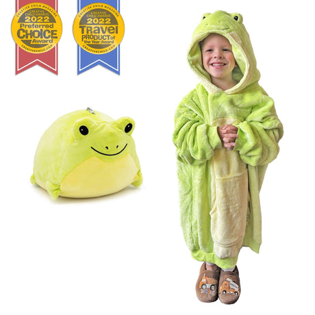 Plushible 2-in-1 Snugible Fren Froggie Junior Size - OrangeOnions Wholesale