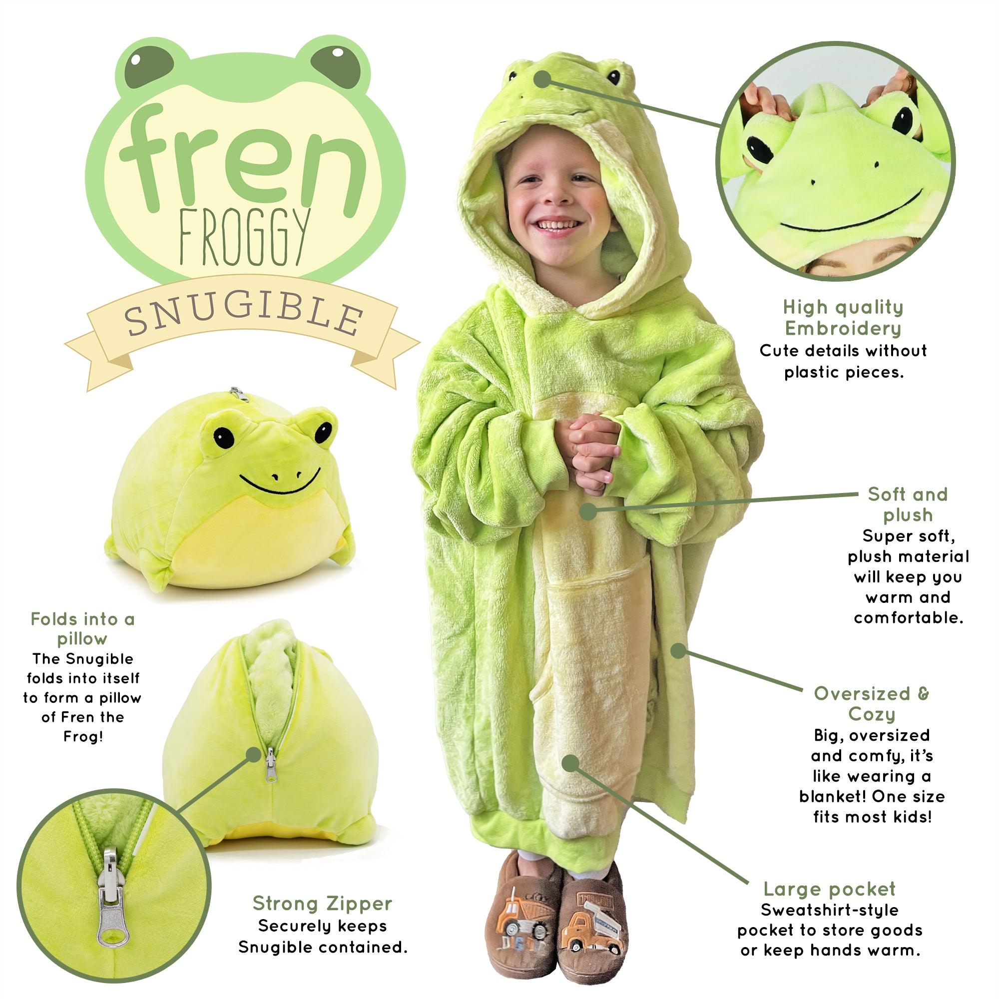 Plushible 2-in-1 Snugible Fren Froggie Junior Size - OrangeOnions Wholesale