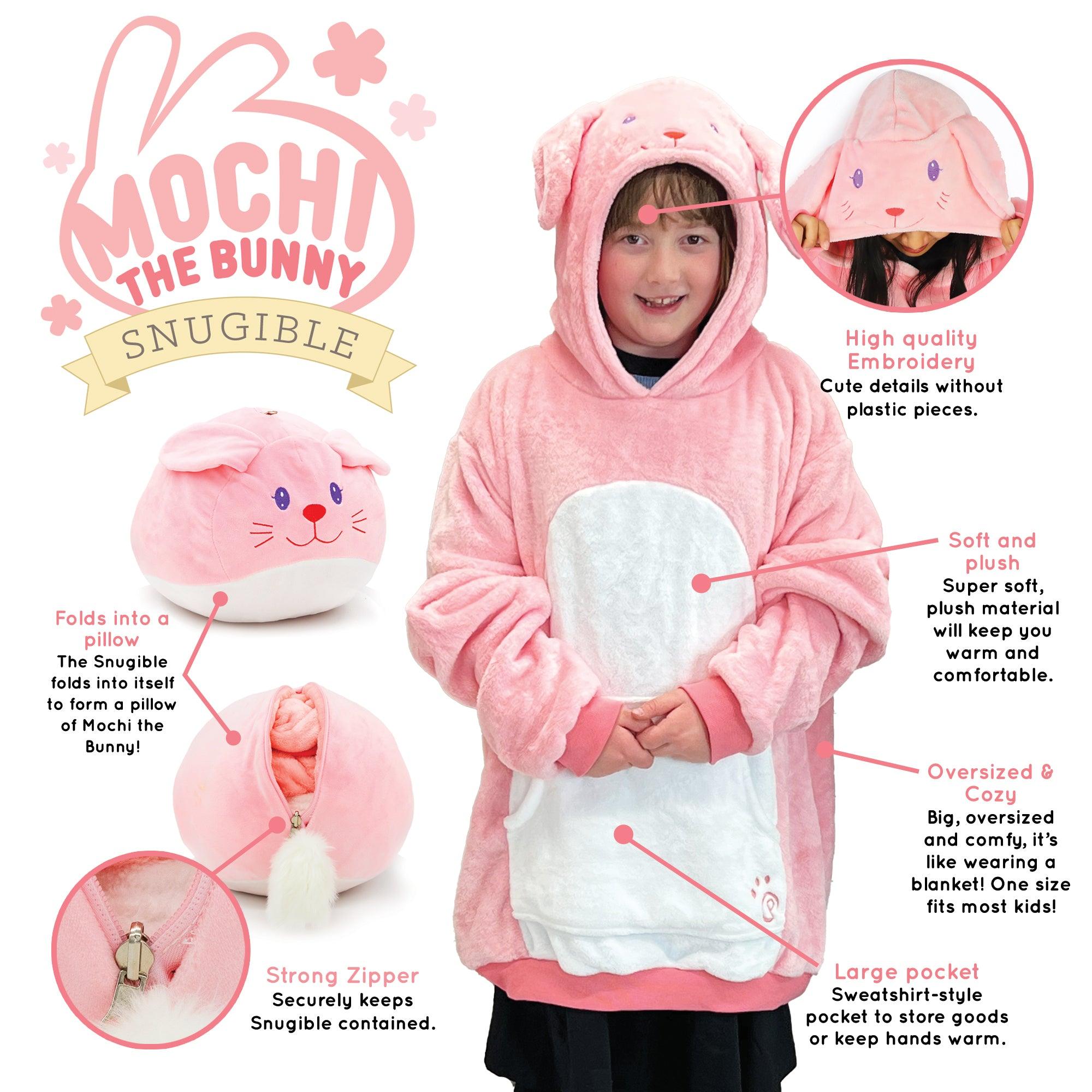 Plushible 2-in-1 Snugible Mochi Bunny Junior Size - OrangeOnions Wholesale