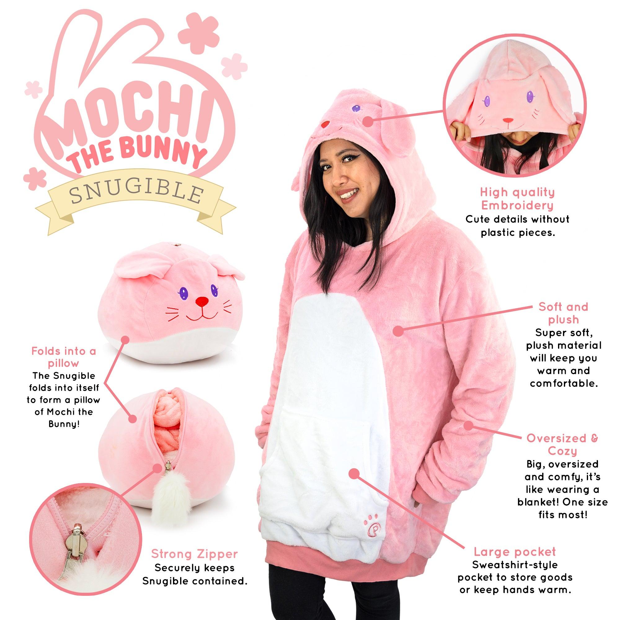 Plushible 2-in-1 Snugible Mochi Bunny - OrangeOnions Wholesale