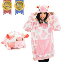 Plushible 2-in-1 Snugible Strawberry Cow - OrangeOnions Wholesale