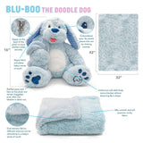 Plushible Blankie Bestie 2-in-1 Plush and Blanket Blu-Boo Dog - OrangeOnions Wholesale