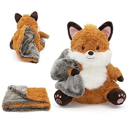 Plushible Blankie Bestie 2-in-1 Plush and Blanket Farley the Fox - OrangeOnions Wholesale