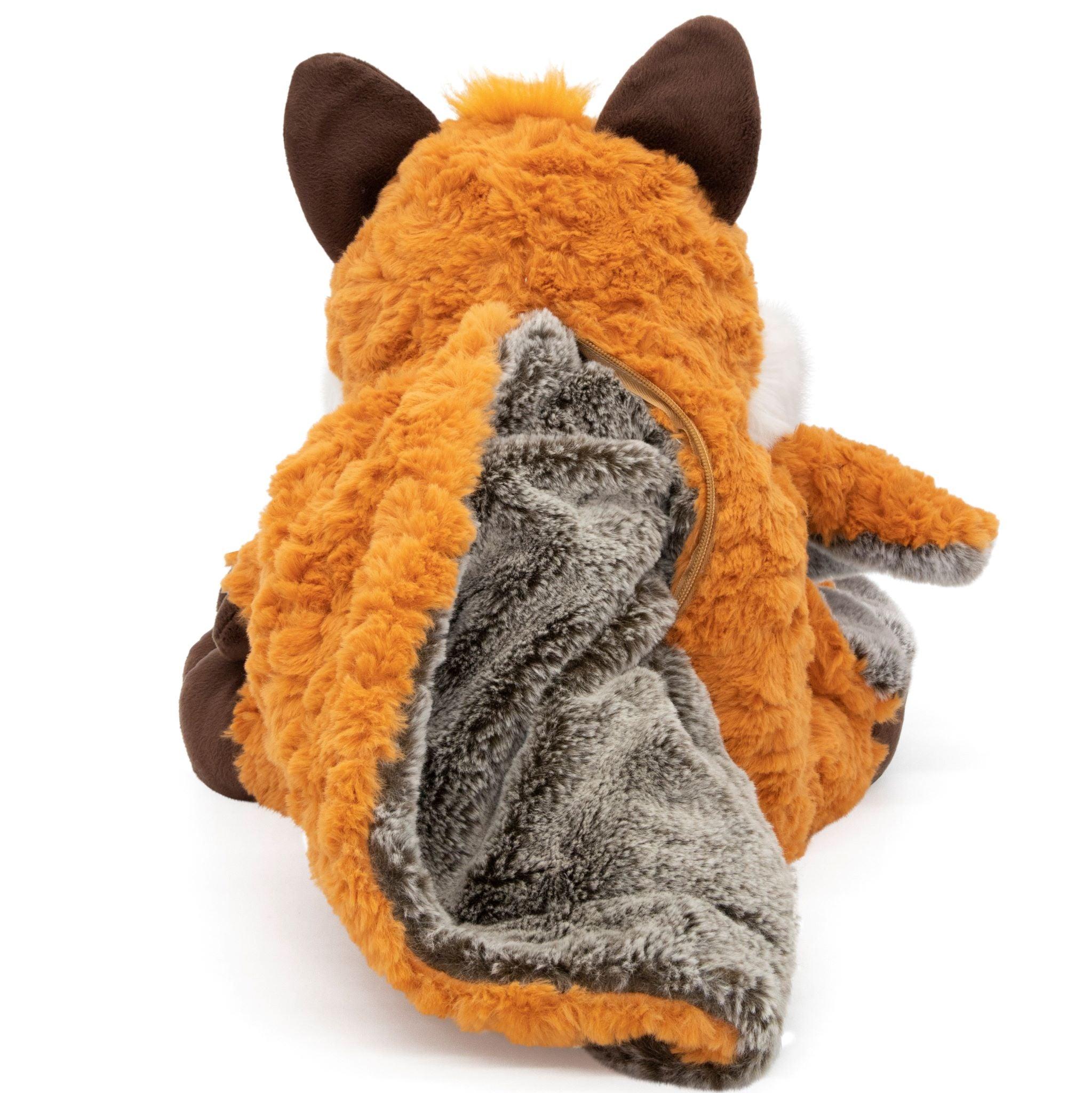 Plushible Blankie Bestie 2-in-1 Plush and Blanket Farley the Fox - OrangeOnions Wholesale