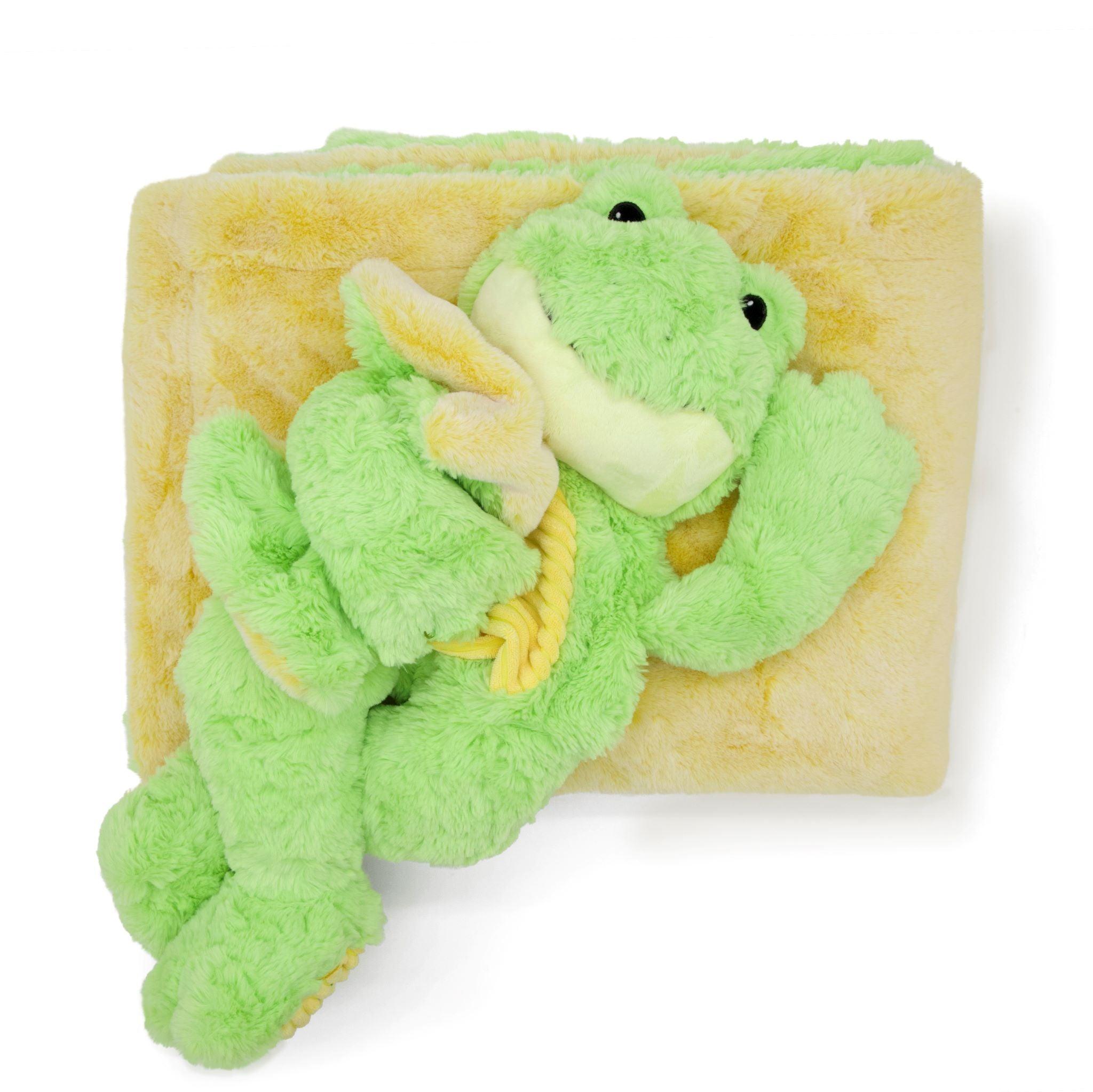 Plushible Blankie Bestie 2-in-1 Plush and Blanket Filip the Frog - OrangeOnions Wholesale