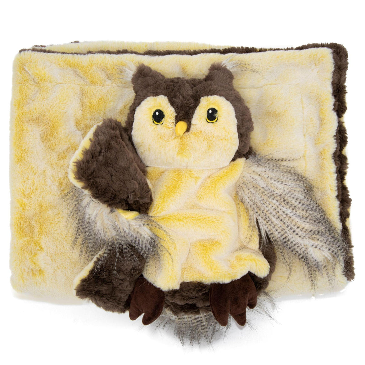 Plushible Blankie Bestie 2-in-1 Plush and Blanket Owliver the Owl - OrangeOnions Wholesale