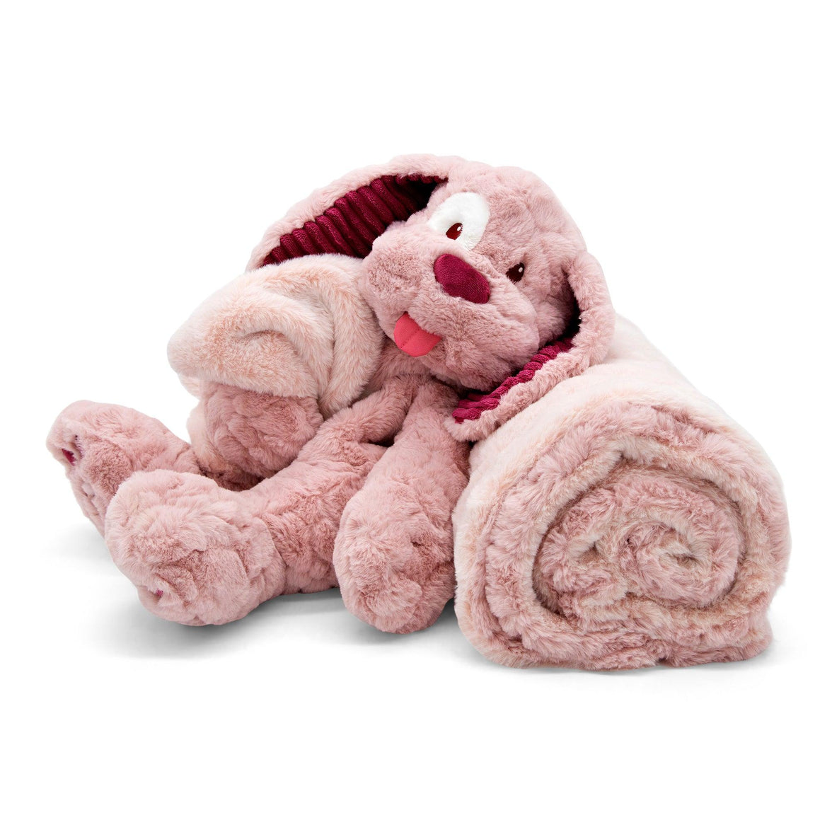 Plushible Blankie Bestie 2-in-1 Plush and Blanket Pinki Doodle Dog - OrangeOnions Wholesale