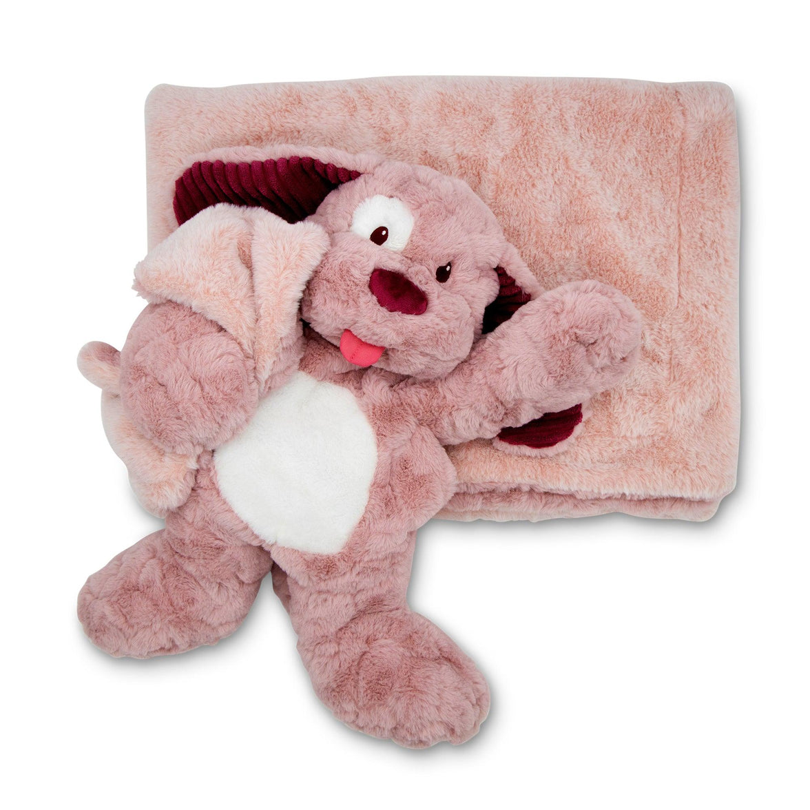 Plushible Blankie Bestie 2-in-1 Plush and Blanket Pinki Doodle Dog - OrangeOnions Wholesale