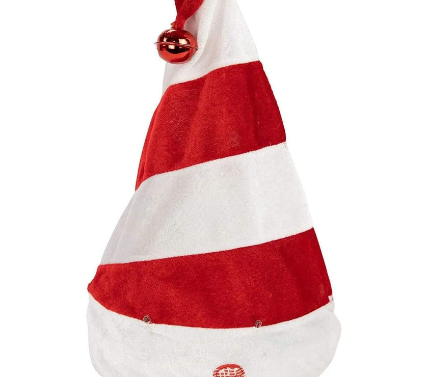 Plushible Christmas Animated Holiday Hat Candy Cane Striped - OrangeOnions Wholesale