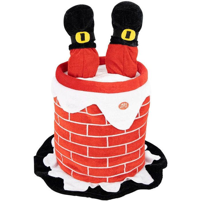Plushible Christmas Animated Holiday Hat Santa Chimney - OrangeOnions Wholesale