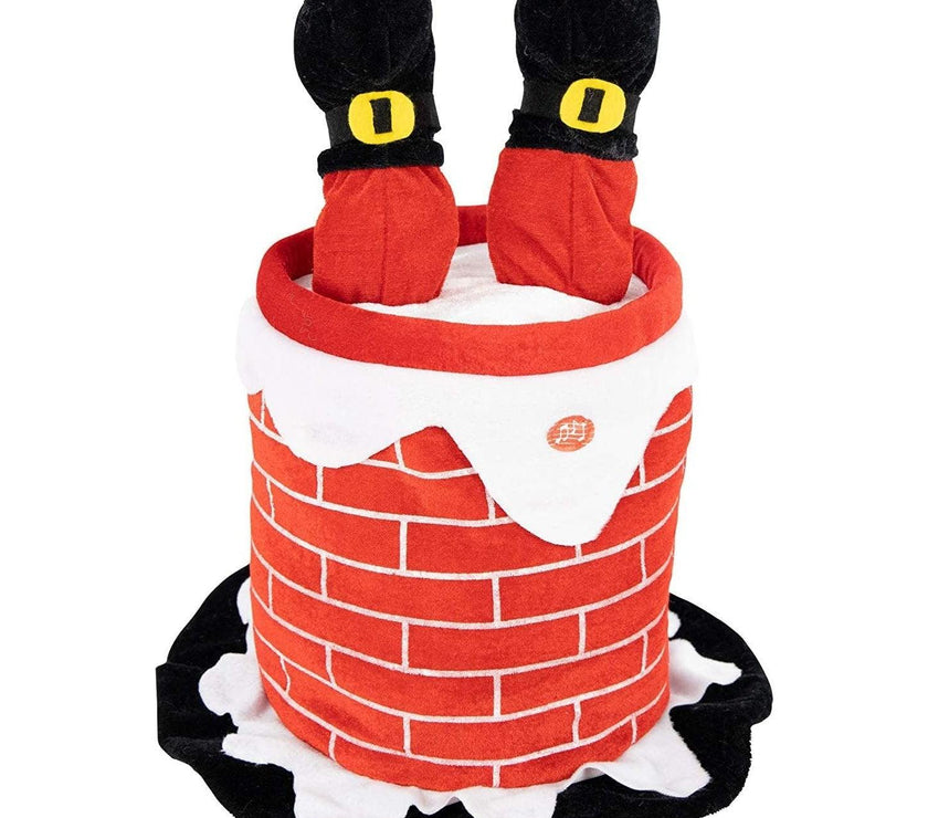 Plushible Christmas Animated Holiday Hat Santa Chimney - OrangeOnions Wholesale