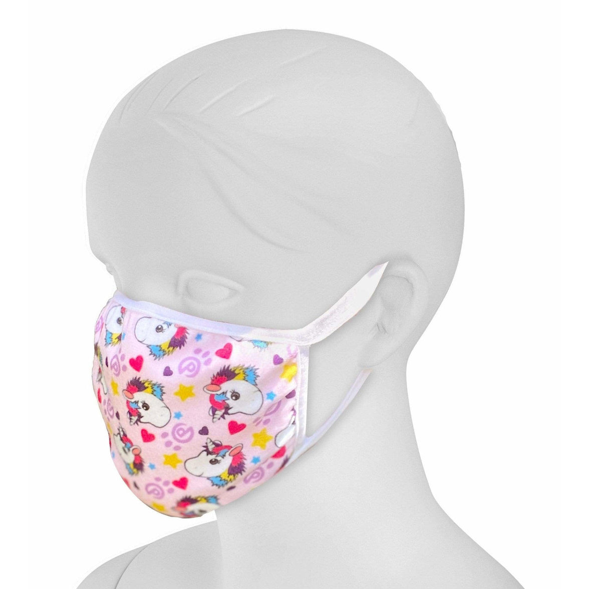 Plushible Face Mask Six Pack: Mixed Unicorn and Bear Prints - OrangeOnions Wholesale