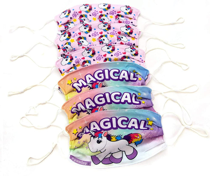 Plushible Face Mask Six Pack: Unicorn Prints - OrangeOnions Wholesale