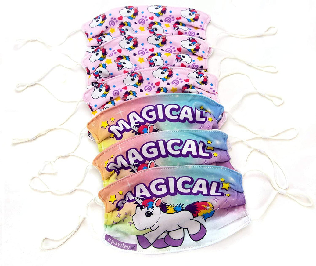 Plushible Face Mask Six Pack: Unicorn Prints - OrangeOnions Wholesale