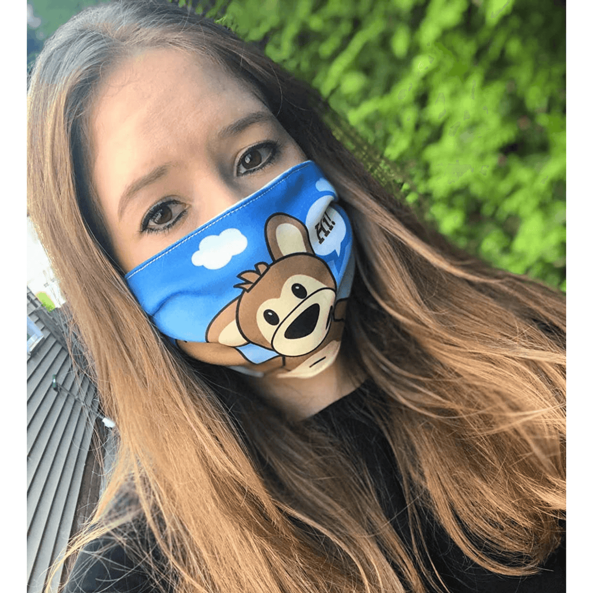 Plushible Face Masks Bear "Hi" (Single) - OrangeOnions Wholesale