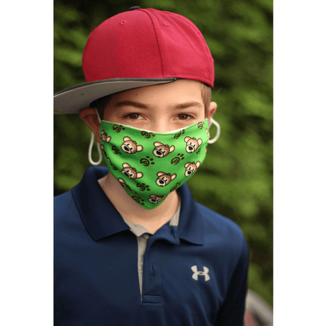 Plushible Face Masks Bear Print Adjustable (Single) - OrangeOnions Wholesale