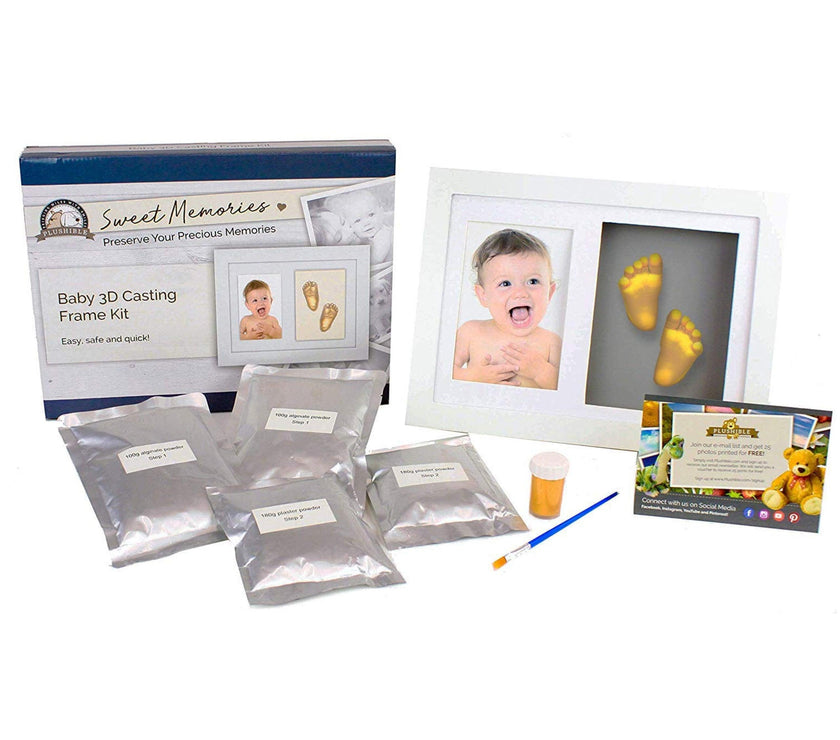 Plushible Frame 3D Casting Kit with 4x6 Photo and Shadowbox (Gold) - OrangeOnions Wholesale