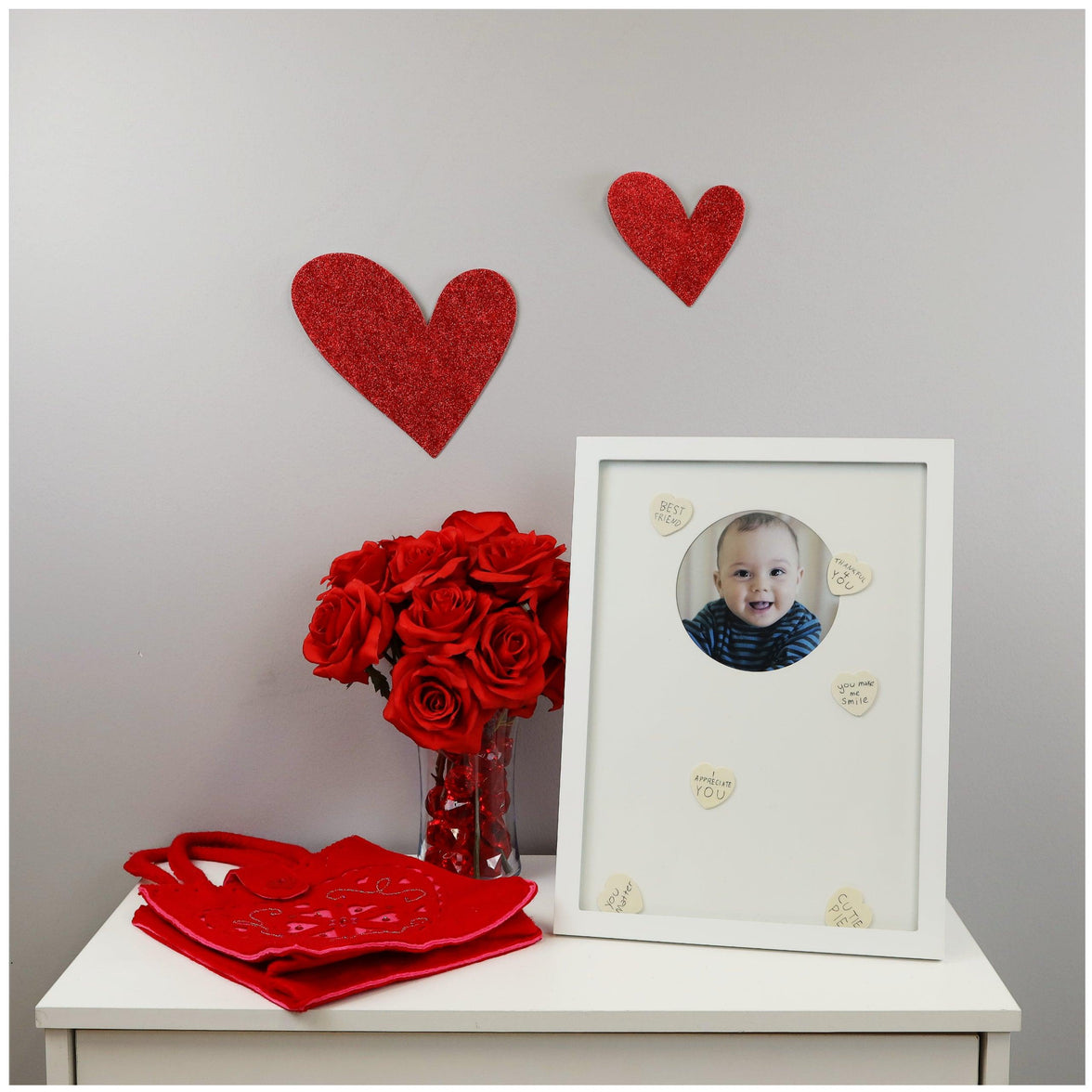 Plushible Frame Wooden Heart Shadowbox Guestbook - OrangeOnions Wholesale