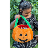 Plushible Halloween Jack O Lantern Plush Pumpkin Trick or Treat Basket - OrangeOnions Wholesale