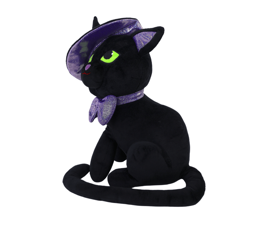 Plushible Halloween Plush 8 Inch Cat Wanda the Witch - OrangeOnions Wholesale