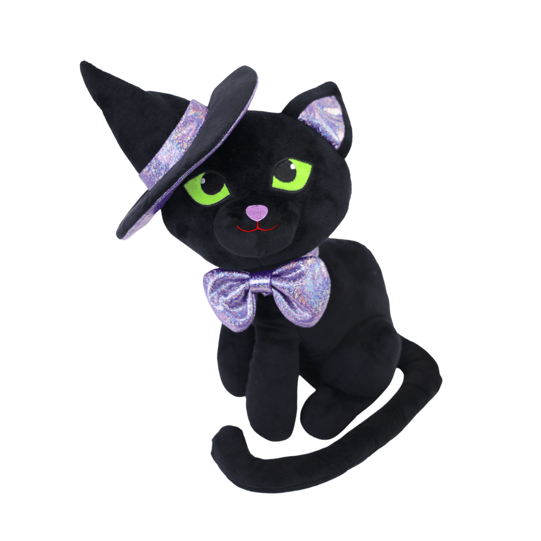 Plushible Halloween Plush 8 Inch Cat Wanda the Witch - OrangeOnions Wholesale