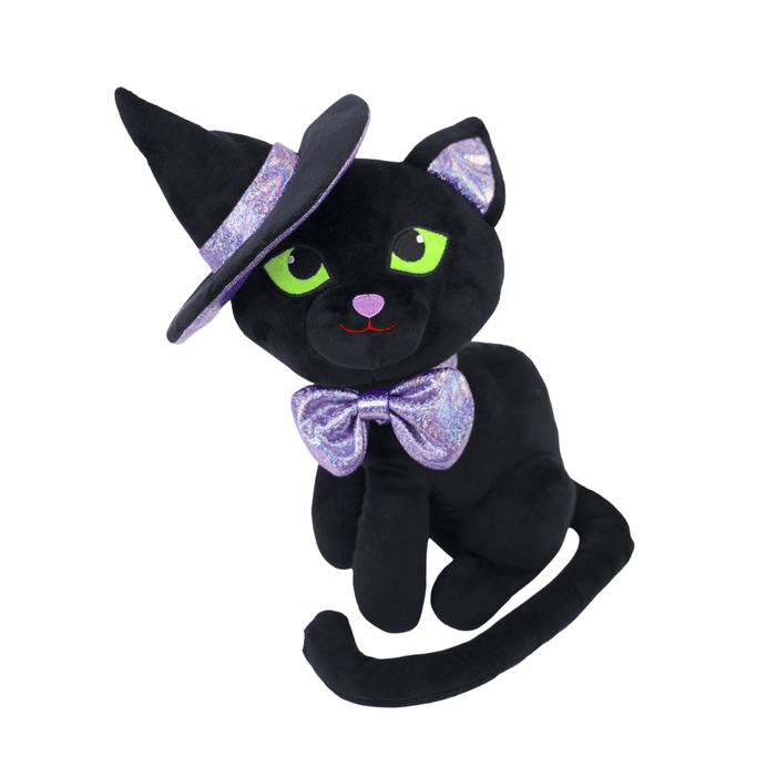 Plushible Halloween Plush 8 Inch Cat Wanda the Witch - OrangeOnions Wholesale