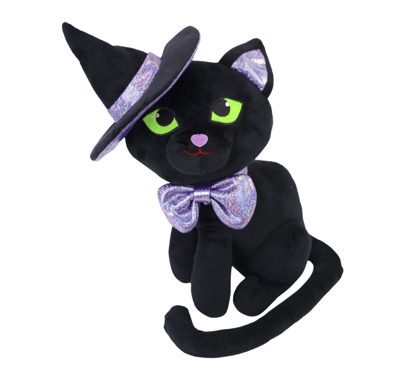 Plushible Halloween Plush 8 Inch Cat Wanda the Witch - OrangeOnions Wholesale