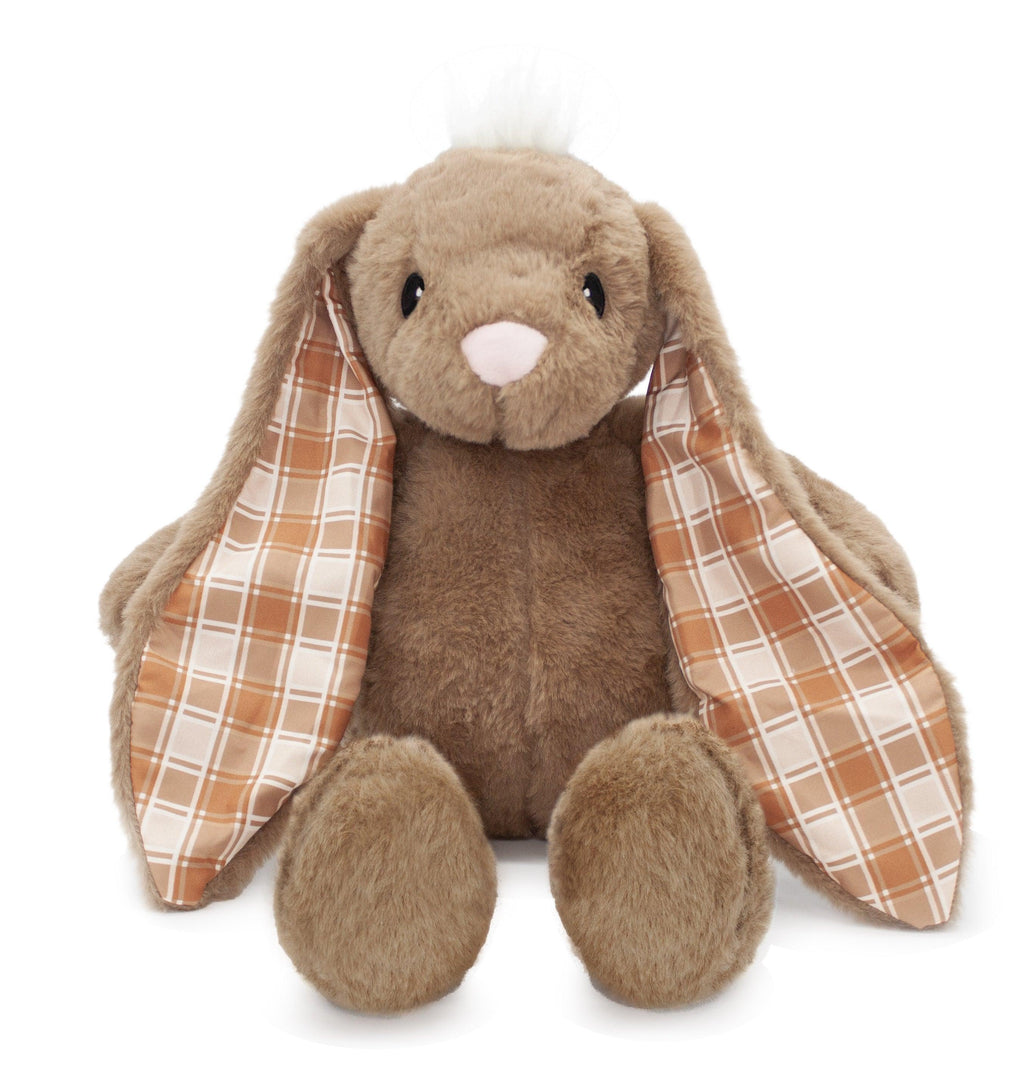 Plushible Plaid Eared Bunny Brown - OrangeOnions Wholesale