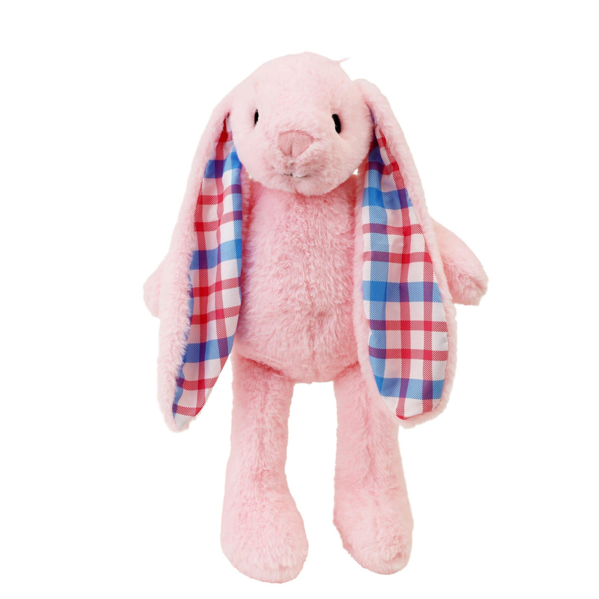 Plushible Plaid Eared Bunny Pink - OrangeOnions Wholesale