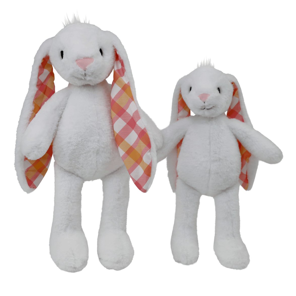 Plushible Plaid Eared Bunny White - OrangeOnions Wholesale