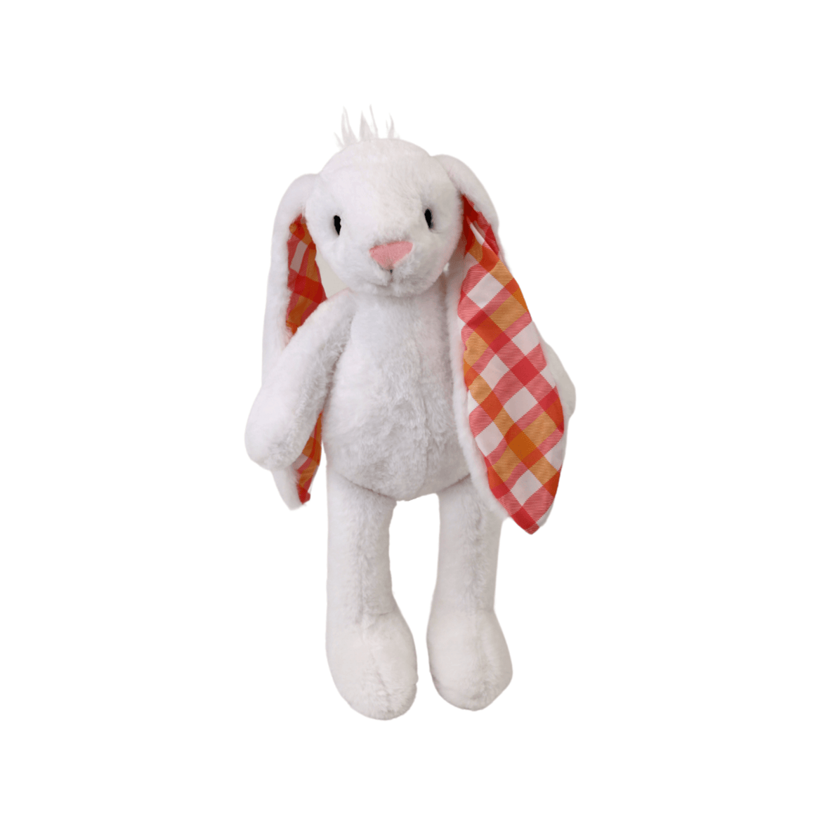 Plushible Plaid Eared Bunny White - OrangeOnions Wholesale