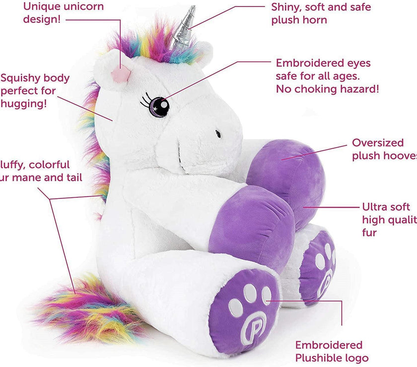Plushible Unicorn 34 Inch Plush - OrangeOnions Wholesale