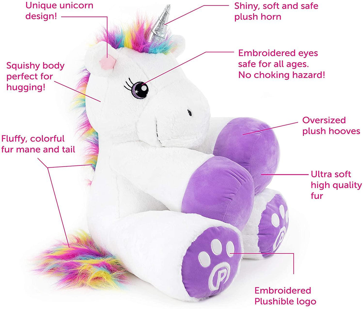 Plushible Unicorn 44 Inch Plush - OrangeOnions Wholesale