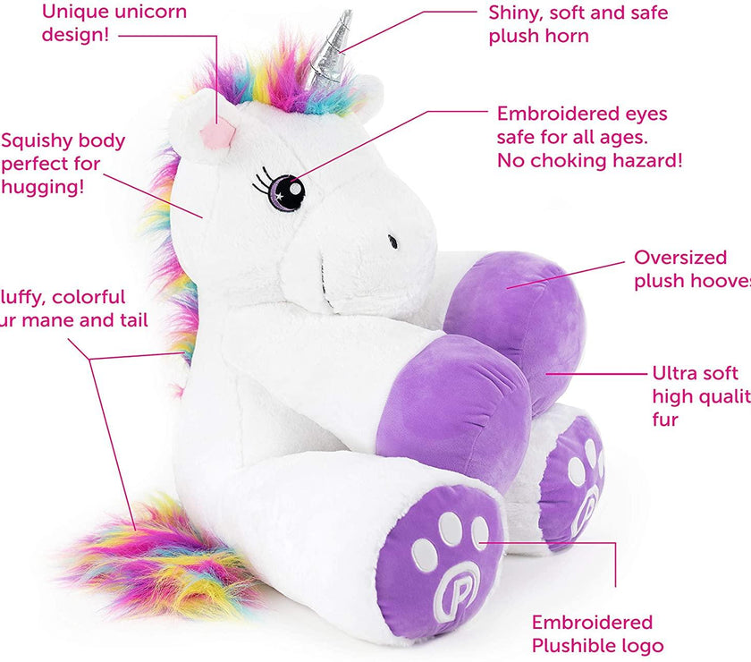 Plushible Unicorn 44 Inch Plush - OrangeOnions Wholesale