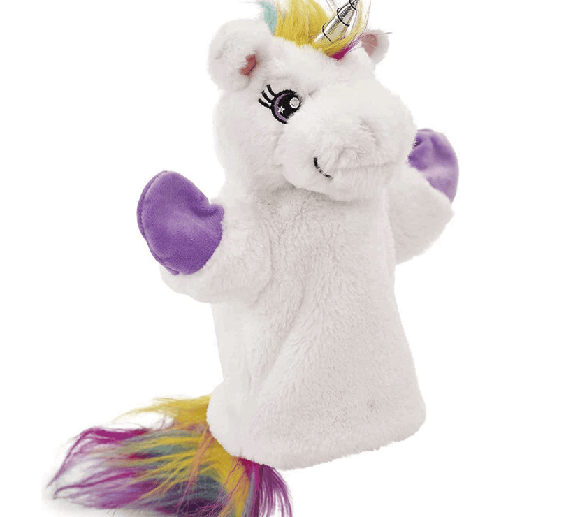 Plushible Unicorn Hand Puppet - OrangeOnions Wholesale