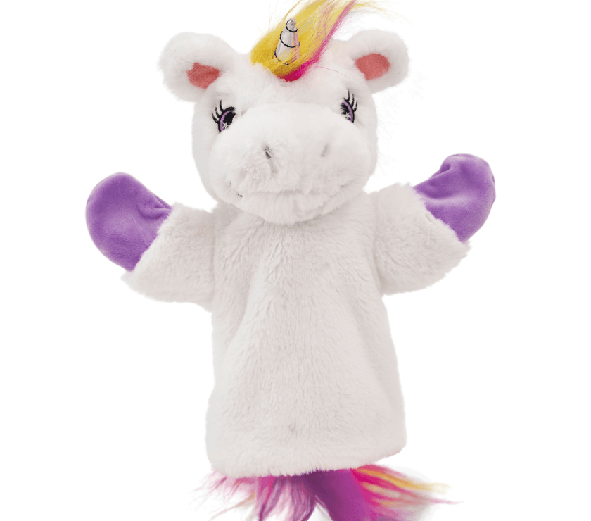 Plushible Unicorn Hand Puppet - OrangeOnions Wholesale