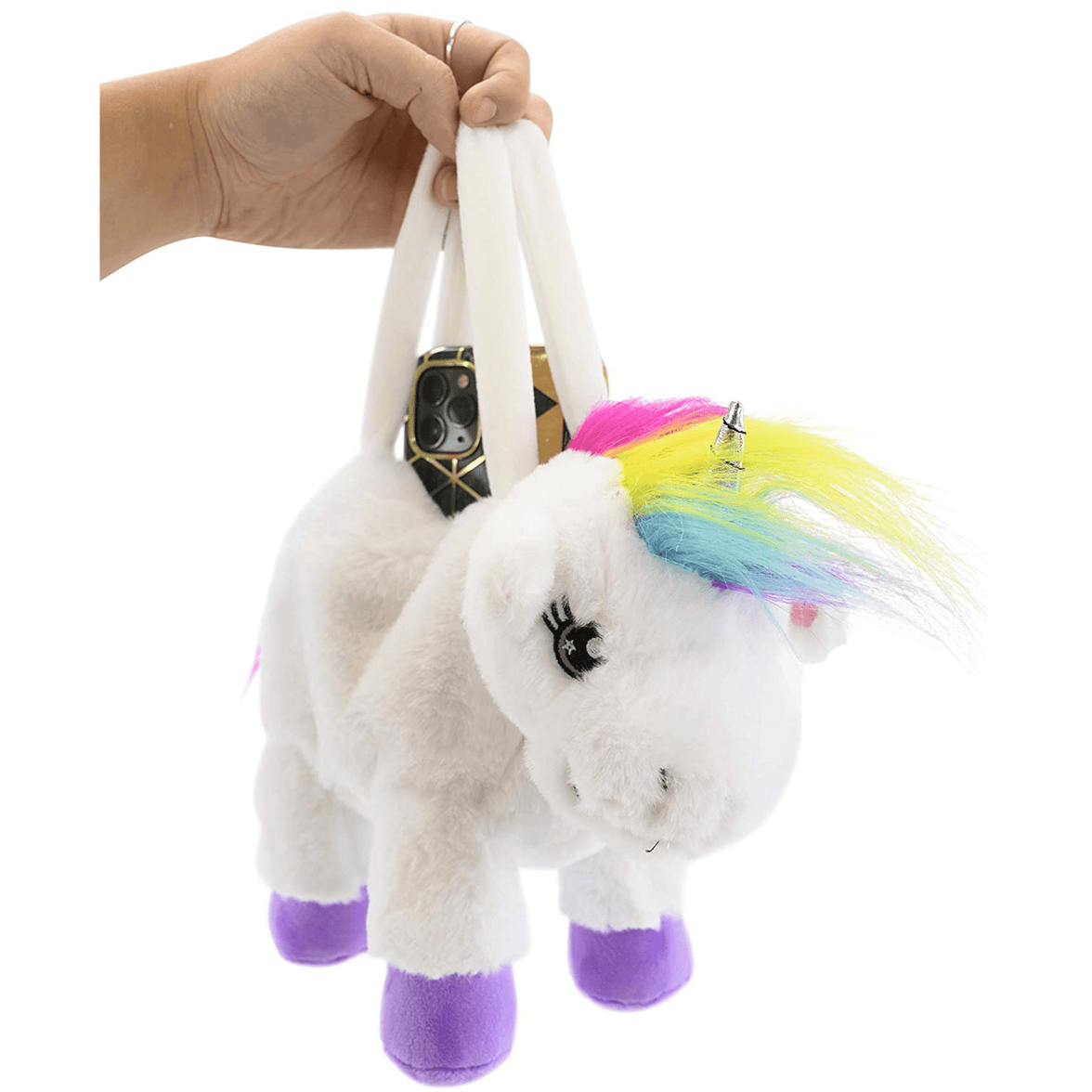 Plushible Unicorn Plush Purse - OrangeOnions Wholesale