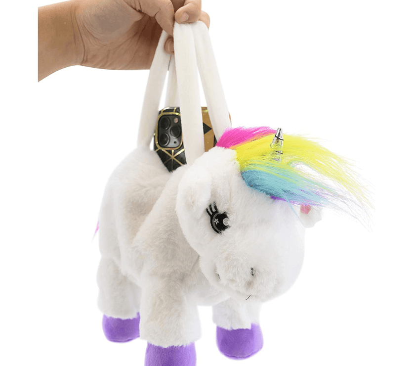 Plushible Unicorn Plush Purse - OrangeOnions Wholesale