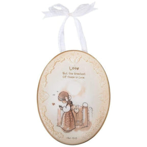 Precious Moments Love Plaque With Ribbon Hanger
