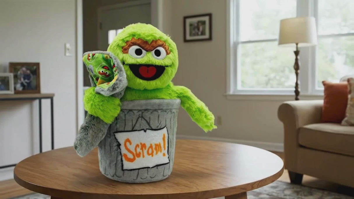 Sesame Street | Oscar The Grouch Blankie Bestie 2-in-1 Blanket & Plush