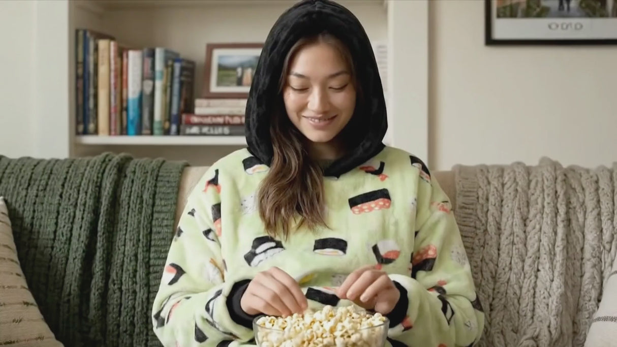 Sushi Snugible 2-in-1 Blanket Hoodie & Pillow