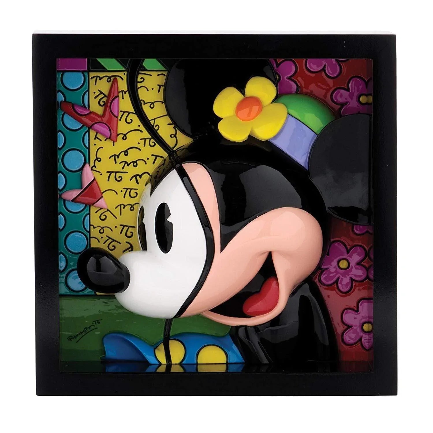 Romero Britto Disney Minnie Mouse Sweetie Pie Pop Art Block Display