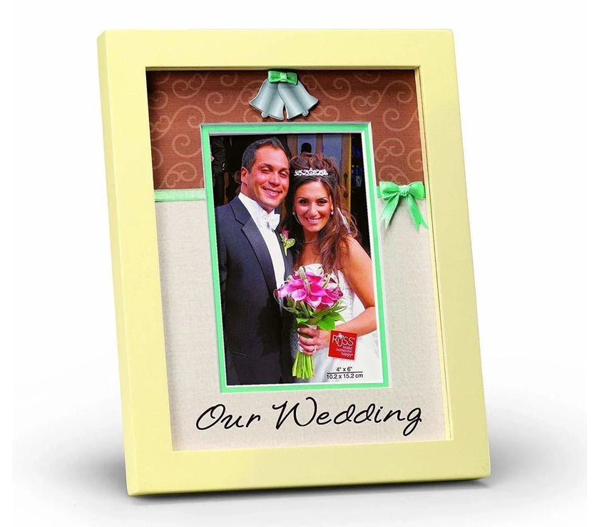 Russ Our Wedding Day Wood Frame, 4 by 6-Inch