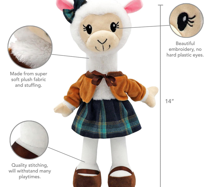 Sharewood Forest Friends 14 Inch Rag Doll Aria the Alpaca - OrangeOnions Wholesale